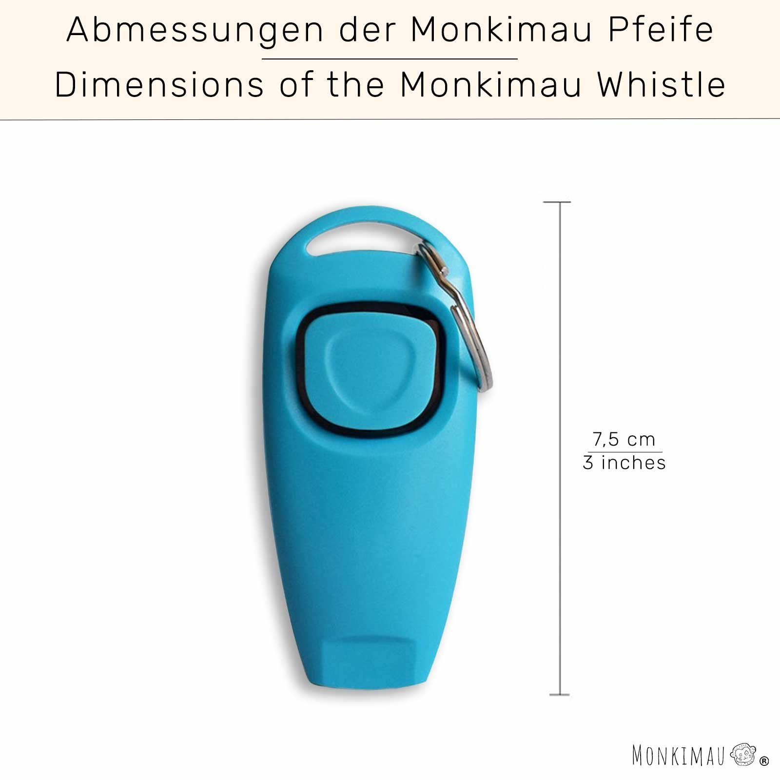 Monkimau Tier-Clicker Hundepfeife mit Klicker Rückruf für Hunde und Katzen Training Set, Kunststoff, Packung