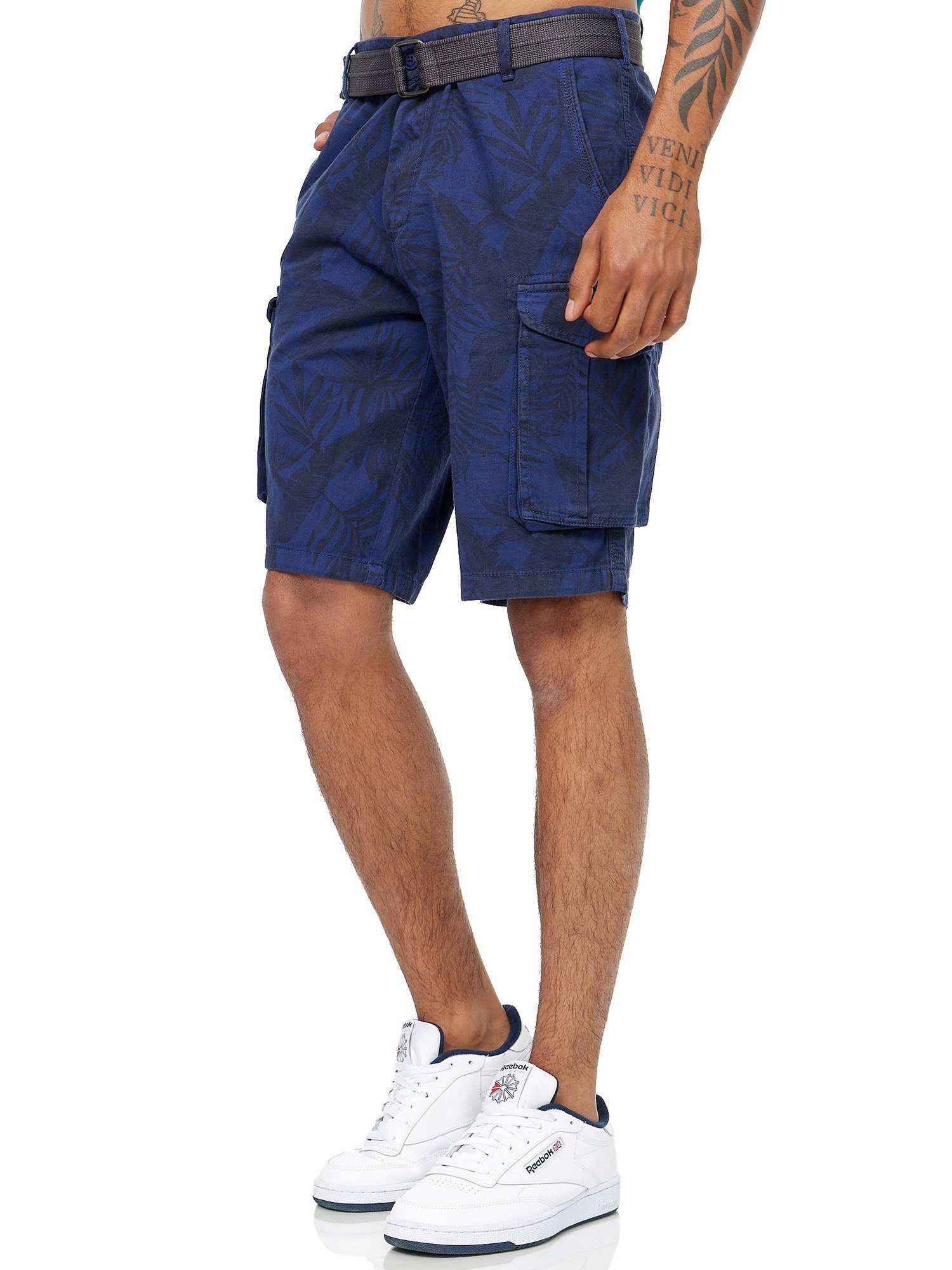 Cargoshorts Shorts navy A201 Gürtel abnehmbarem Cargo Tazzio inkl.