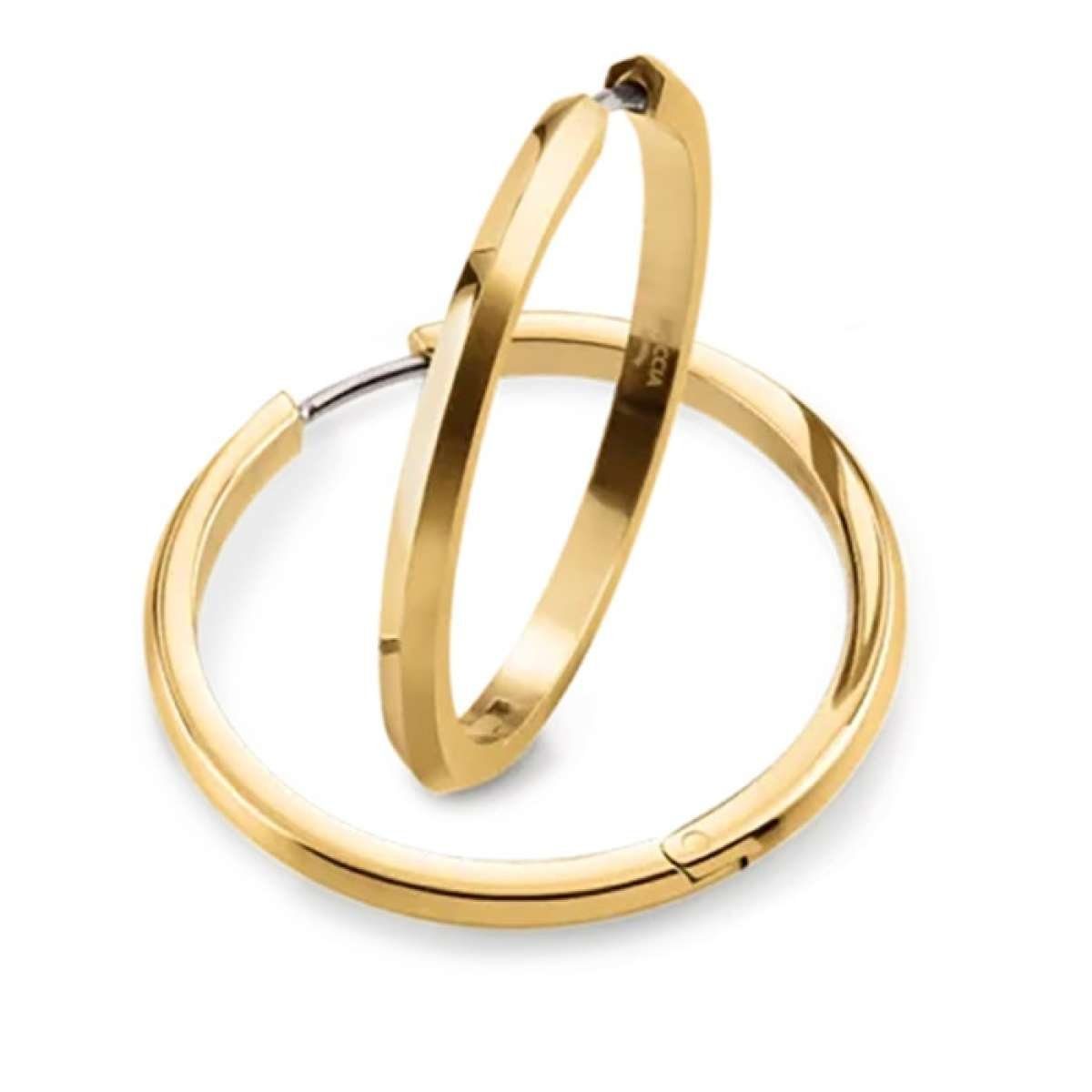 Boccia Paar Creolen 0571-03, für Damen Titan Goldfarben