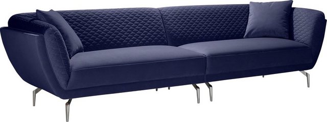 Leonique Big Sofa »Izabella«, in elegantem Design, mit Steppung und extra hohen Füßen, inklusive dekorativen Wendekissen  - Onlineshop Otto