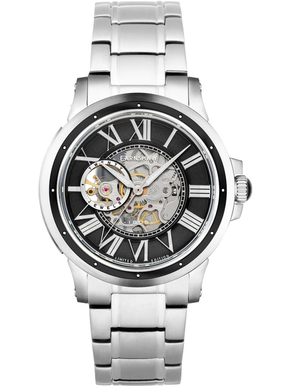 Thomas Earnshaw Automatikuhr Thomas Earnshaw ES-8243-44 Comet Open Heart Skeleton Herrenuhr 42mm Thomas Earnshaw ES-8243-44 Comet Open Heart Skeleton Herrenuhr 42mm