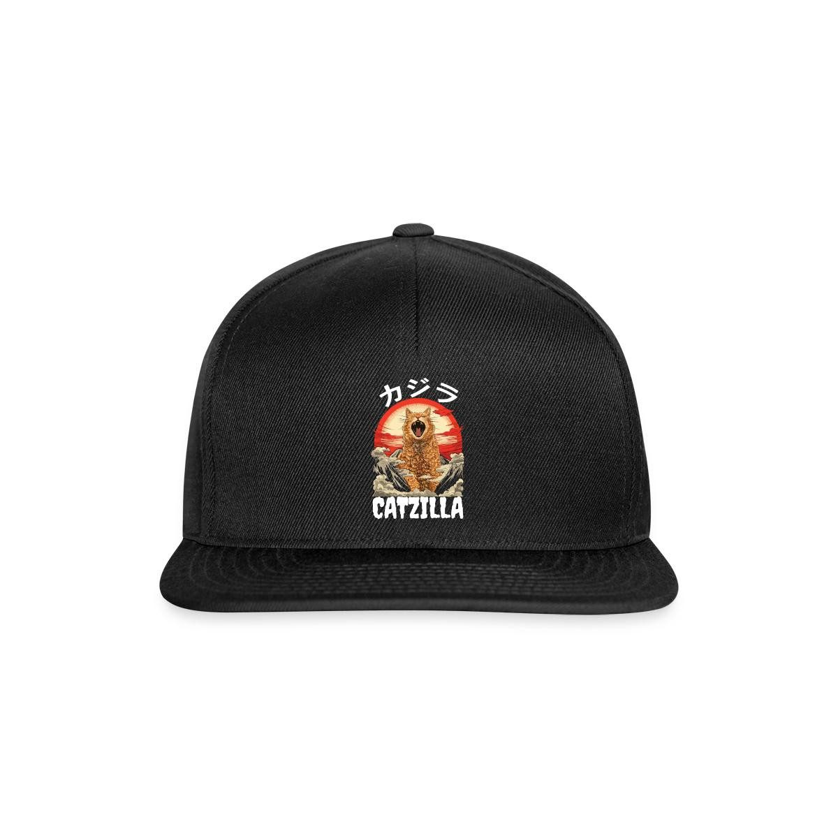 Spreadshirt Snapback Cap Riesige Brüllende Katze, Japanisch Inspirierter Look Snapback Cap (1-St)