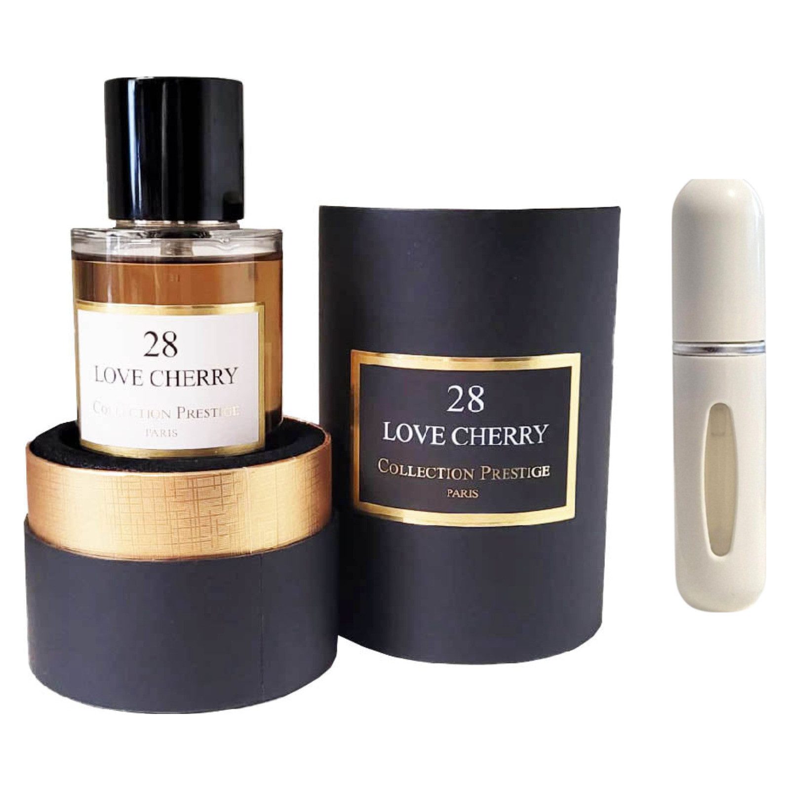 Collection Prestige Duft-Set LOVE CHERRY No 28 EDP Unisex + Parfümzerstäuber (leer)