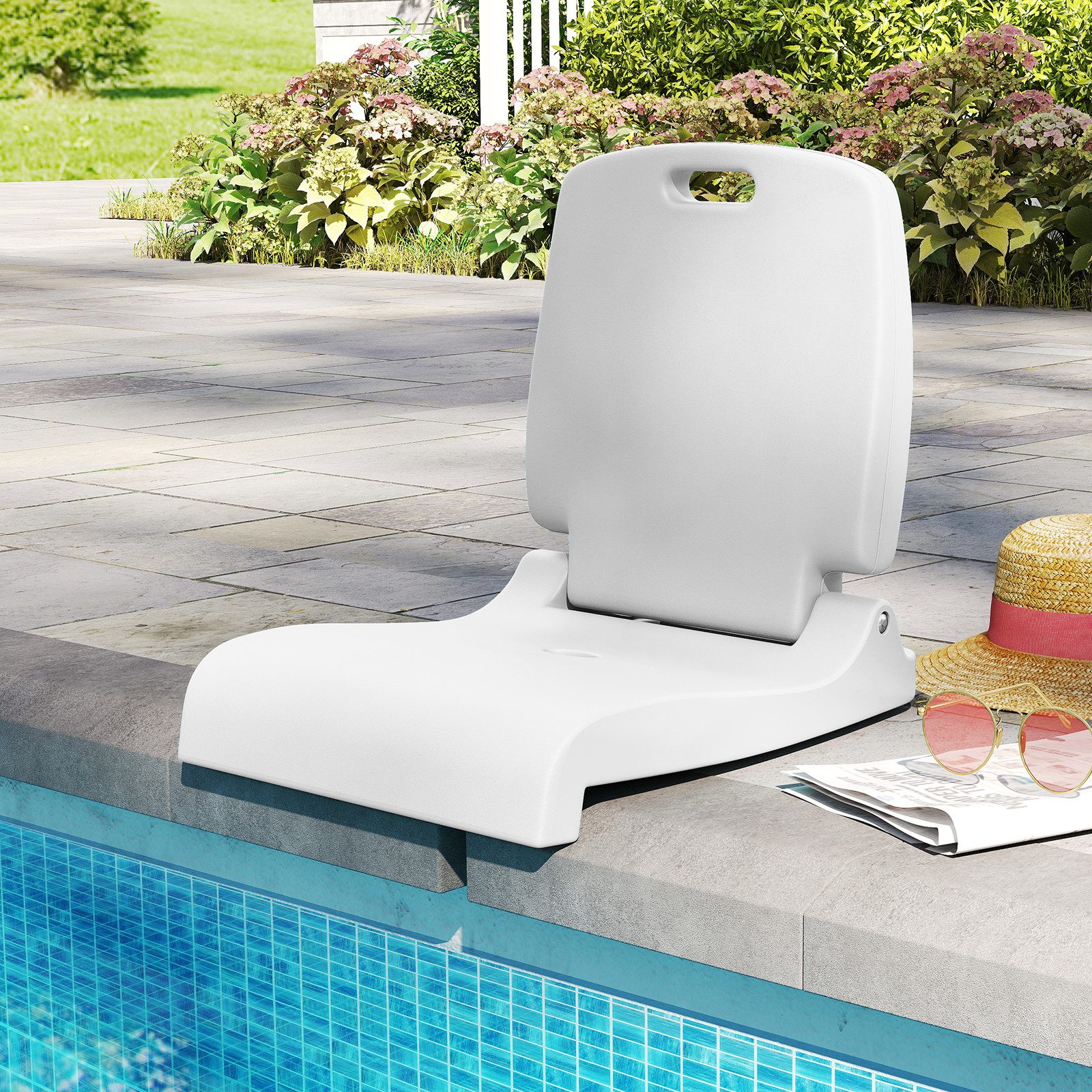 COSTWAY Klappstuhl, klappbarer Camping-Poolstuhl mit Griff günstig online kaufen