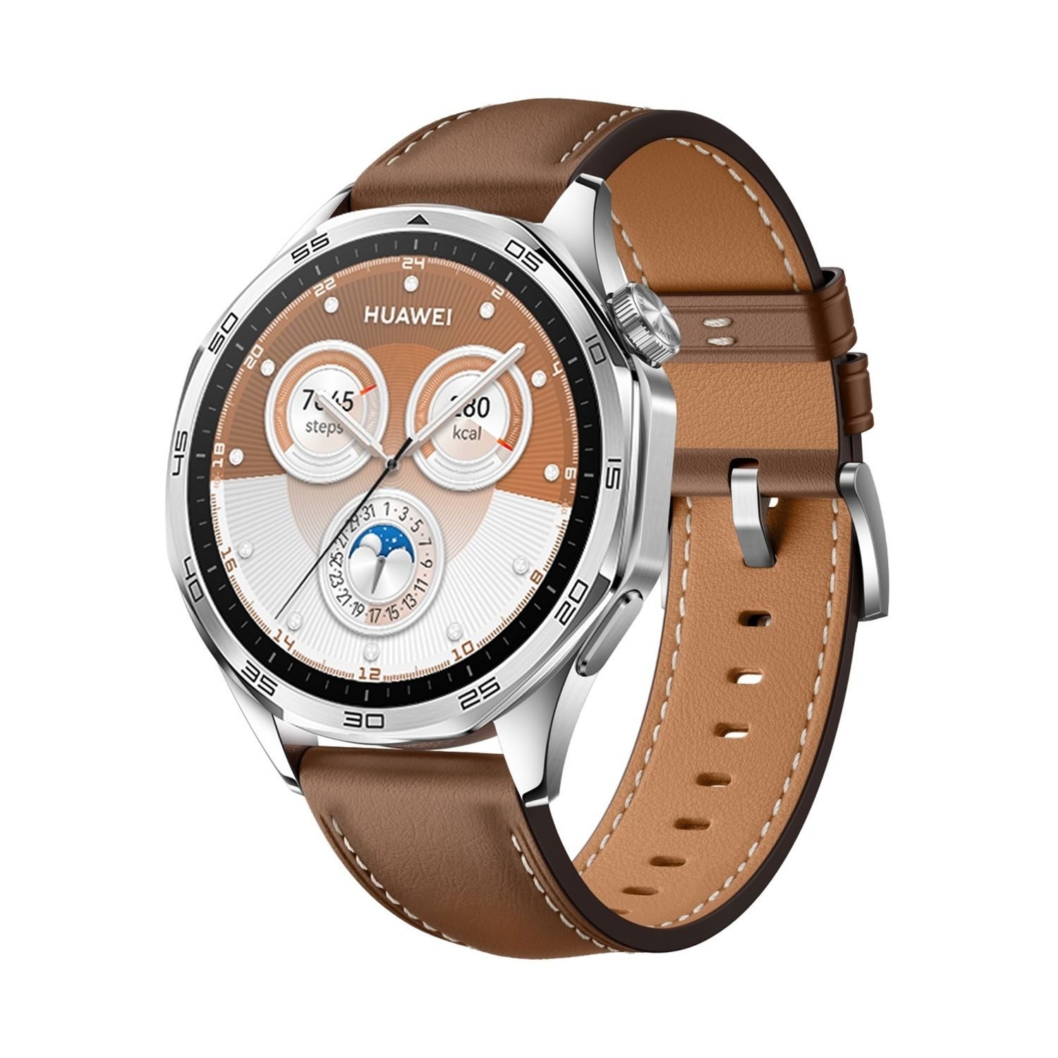 Wigento Smartwatch-Armband Für Huawei Watch GT 5 Pro 46mm Leder Armband sil günstig online kaufen