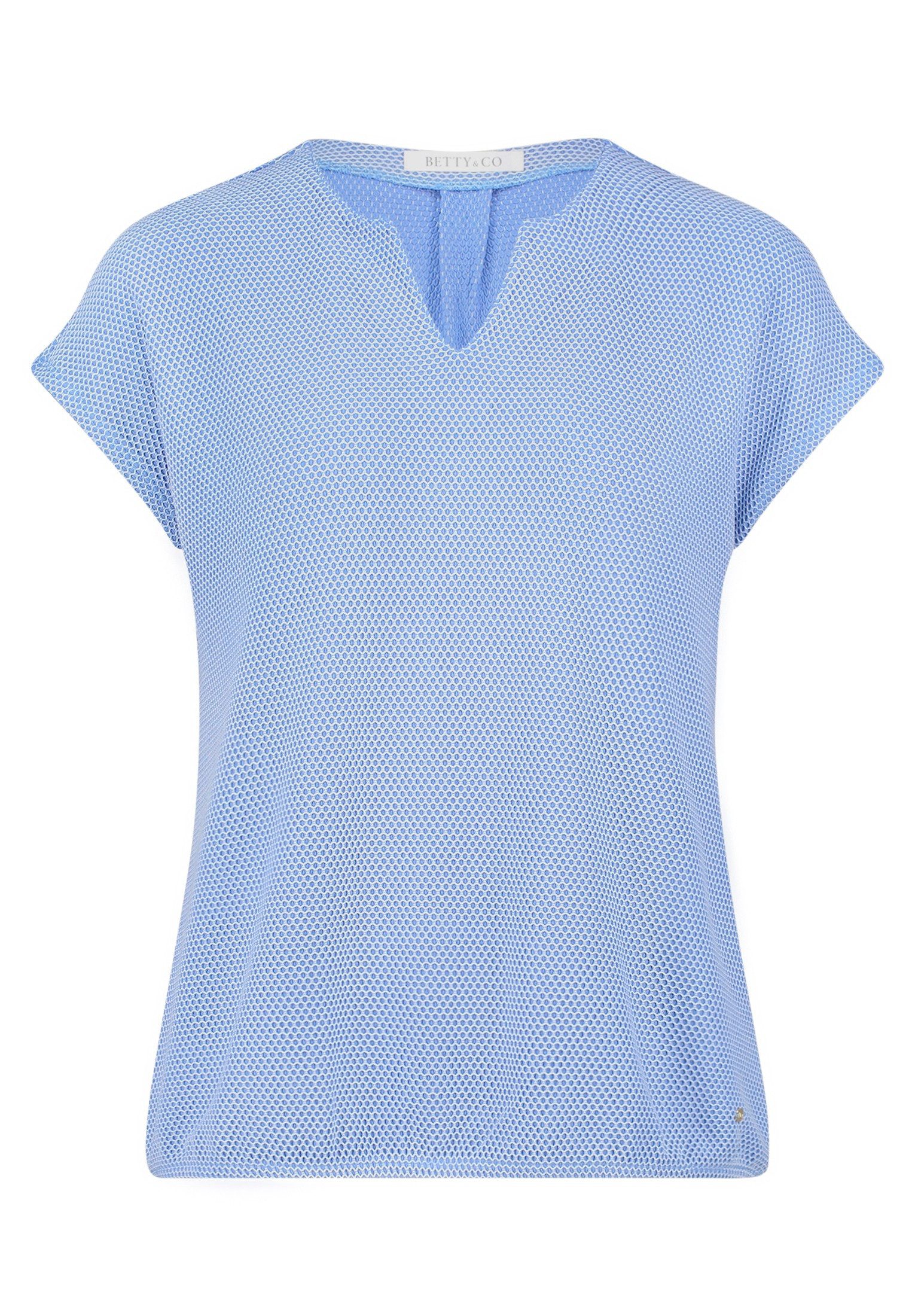Kurzarmshirt Damen mit Struktur