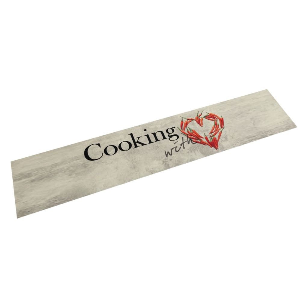 vidaXL Teppich Läufer Brücke Küchenteppich Waschbar Paprika 60x300 cm Samt, Höhe: 0 mm