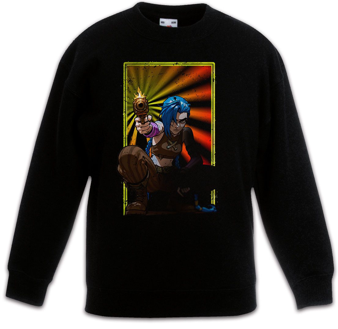 Sweatshirt Cyber League Girl Kinderpullover Arcane Anime Punk Tattoo Legends Jinx