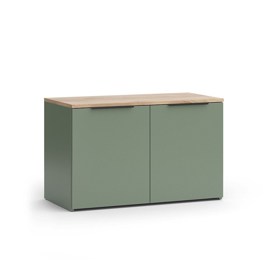 Vicco Kommode Wido, Grün/Sonoma, 80 x 50 cm mit 2 Türen (1 St)