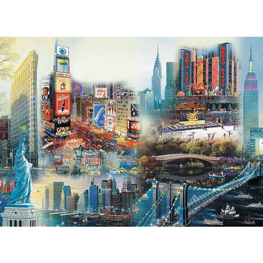 1000 Trefl Puzzleteile, in Europe Collage Teile Trefl Made 1000 New York Holzpuzzle, Puzzle 20147