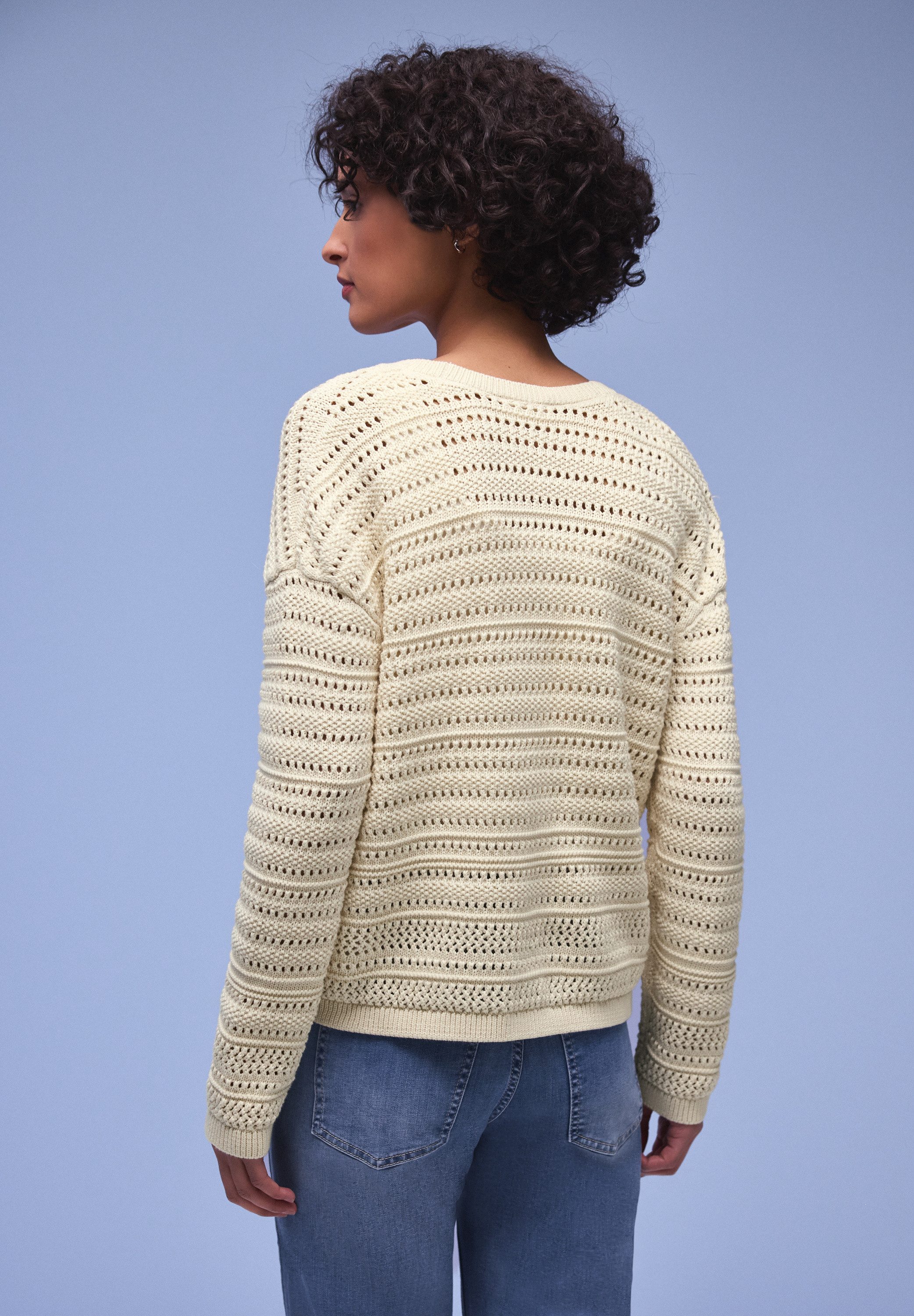 STREET ONE Cardigan Struktur-Cardigan mit feinem Lochmuster günstig online kaufen
