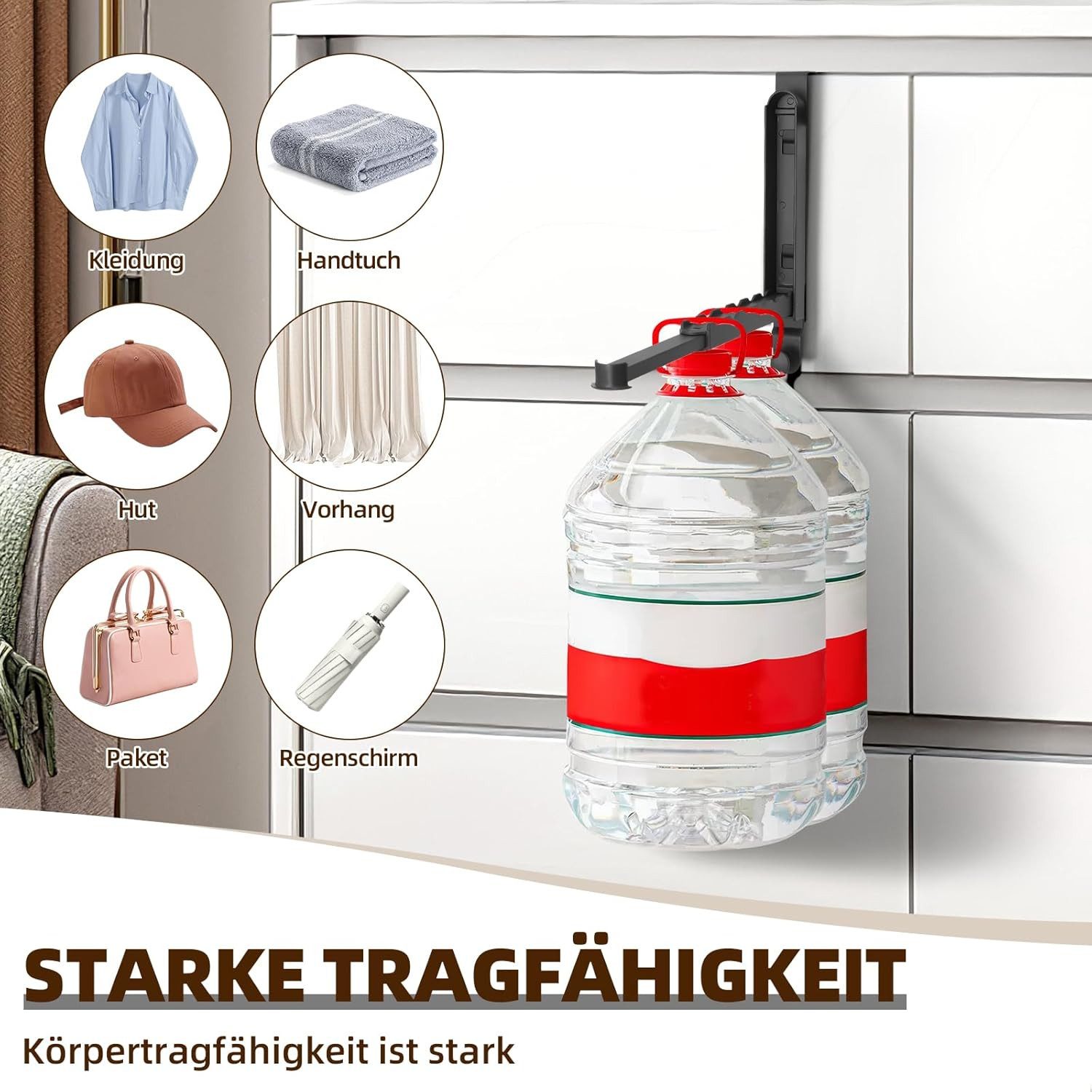 BlingBin Türhaken Türgarderobe Klappbar Einziehbarer Kleiderbügel günstig online kaufen