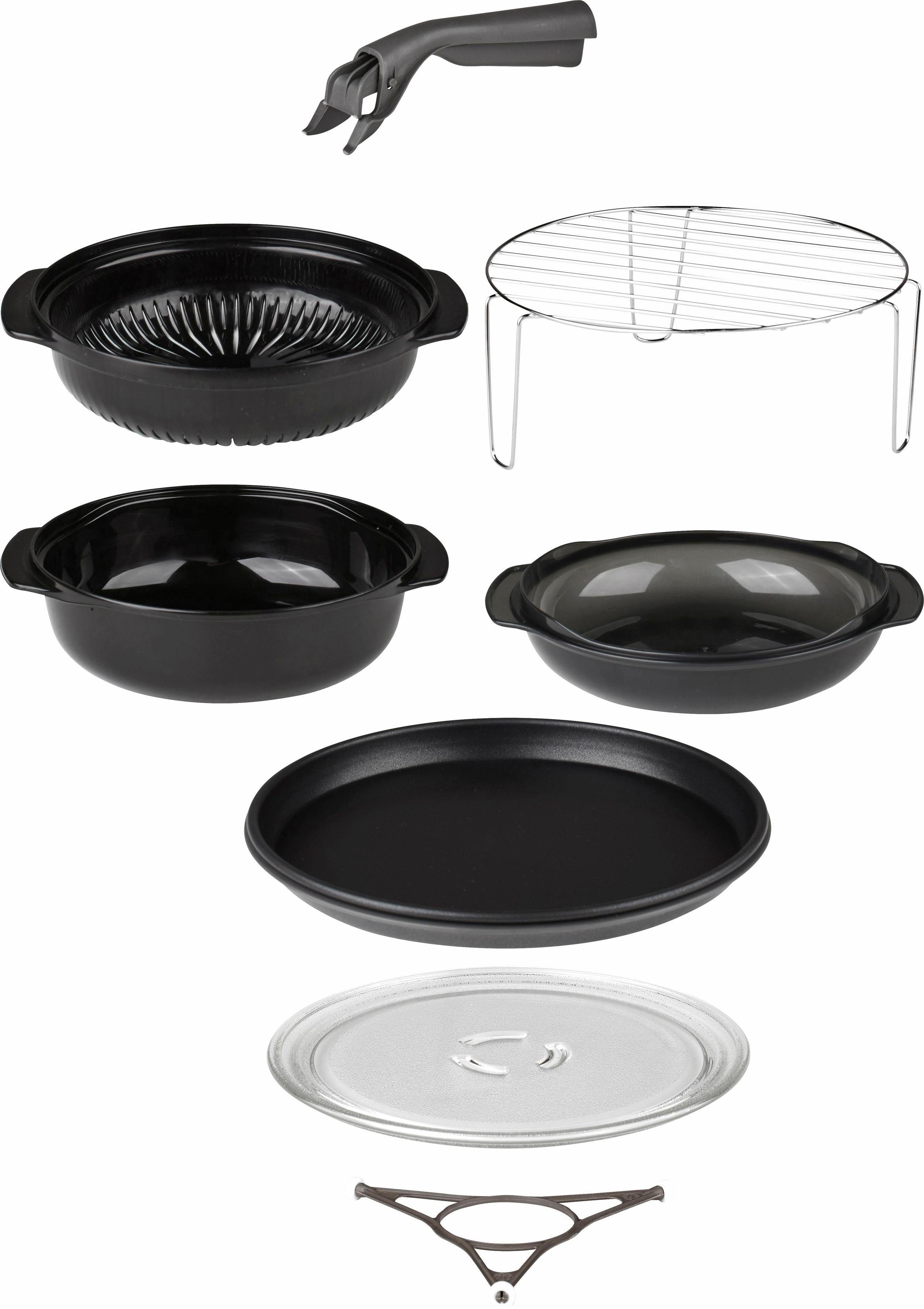 BAUKNECHT Mikrowelle MW 39 WSL, Grill, 13 l, Kompakte Mikrowelle mit Grill, Crisp-Funktion und Dampfgaren – Bild 4 von 5