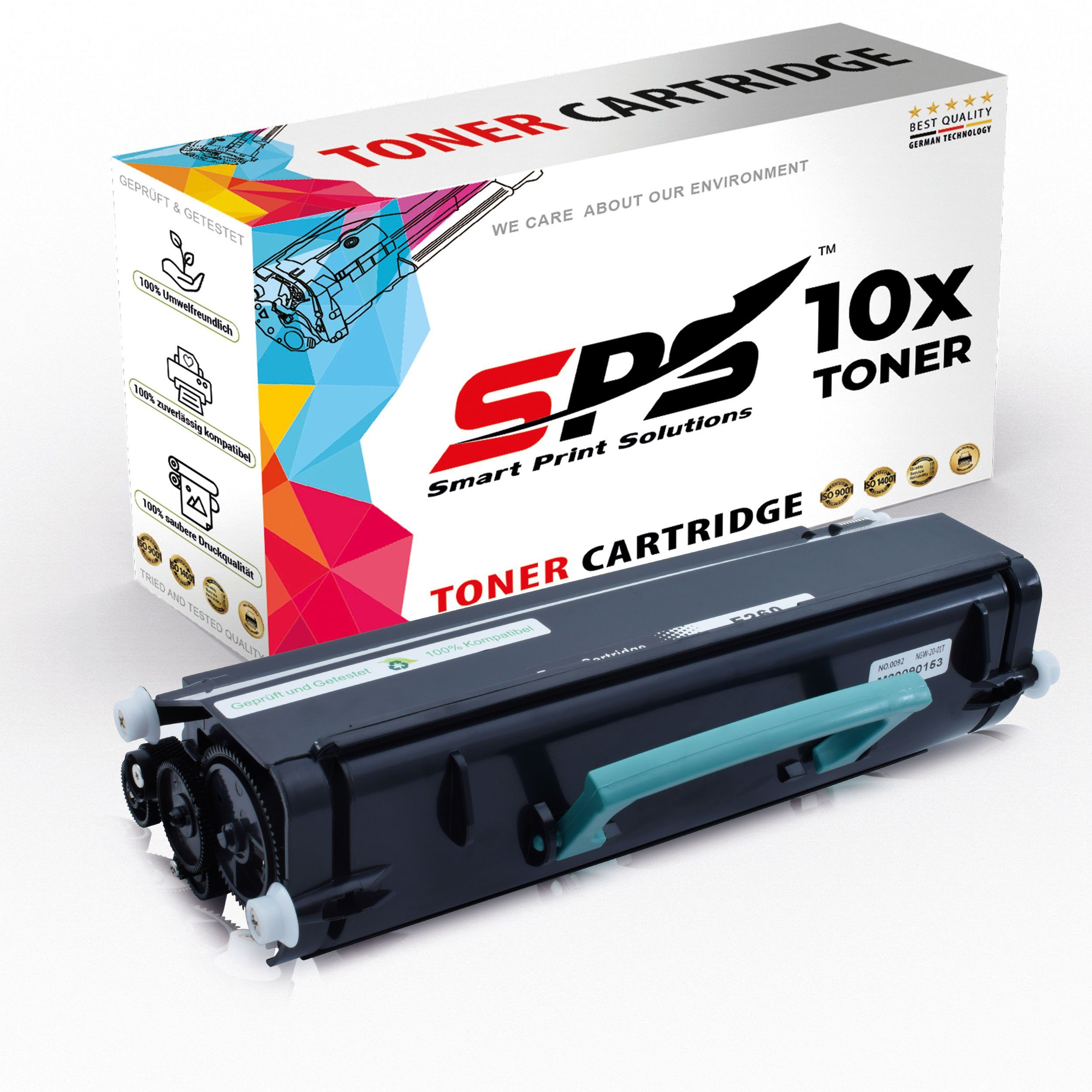 SPS Tonerkartusche Kompatibel für Lexmark Optra E460 Pack) E260A21E, (10er