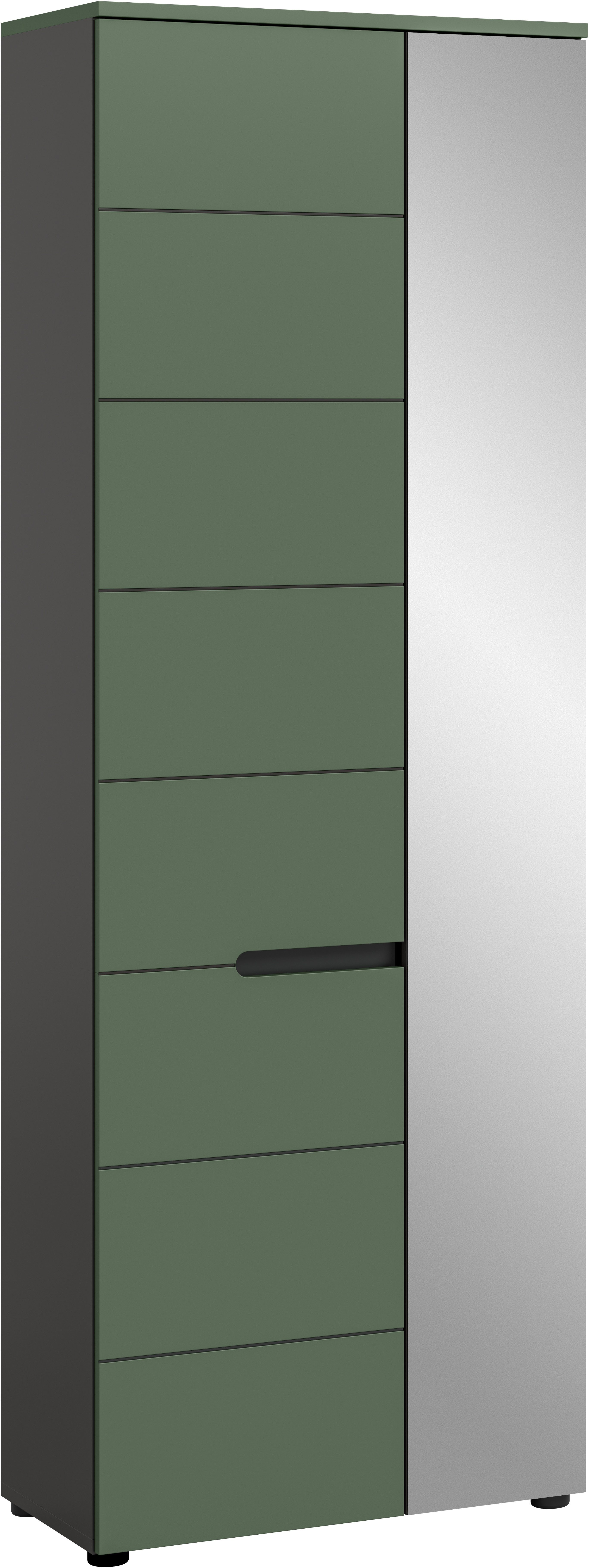 Home affaire Garderobenschrank REHAT, TOPSELLER!, Höhe 190cm, 2 Türen, 6 Fächer, 1 Kleiderstange (1-St., in verschiedenen Farben erhältlich) Garderobe, Flurschrank, Dielenschrank, Kleiderschrank, Garderobenmöbel