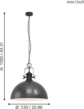 EGLO Pendelleuchte COMBWICH, ohne Leuchtmittel, Hängelampe 53 cm,Hängeleuchte, Esstischlampe, Wohnzimmerlampe, E27