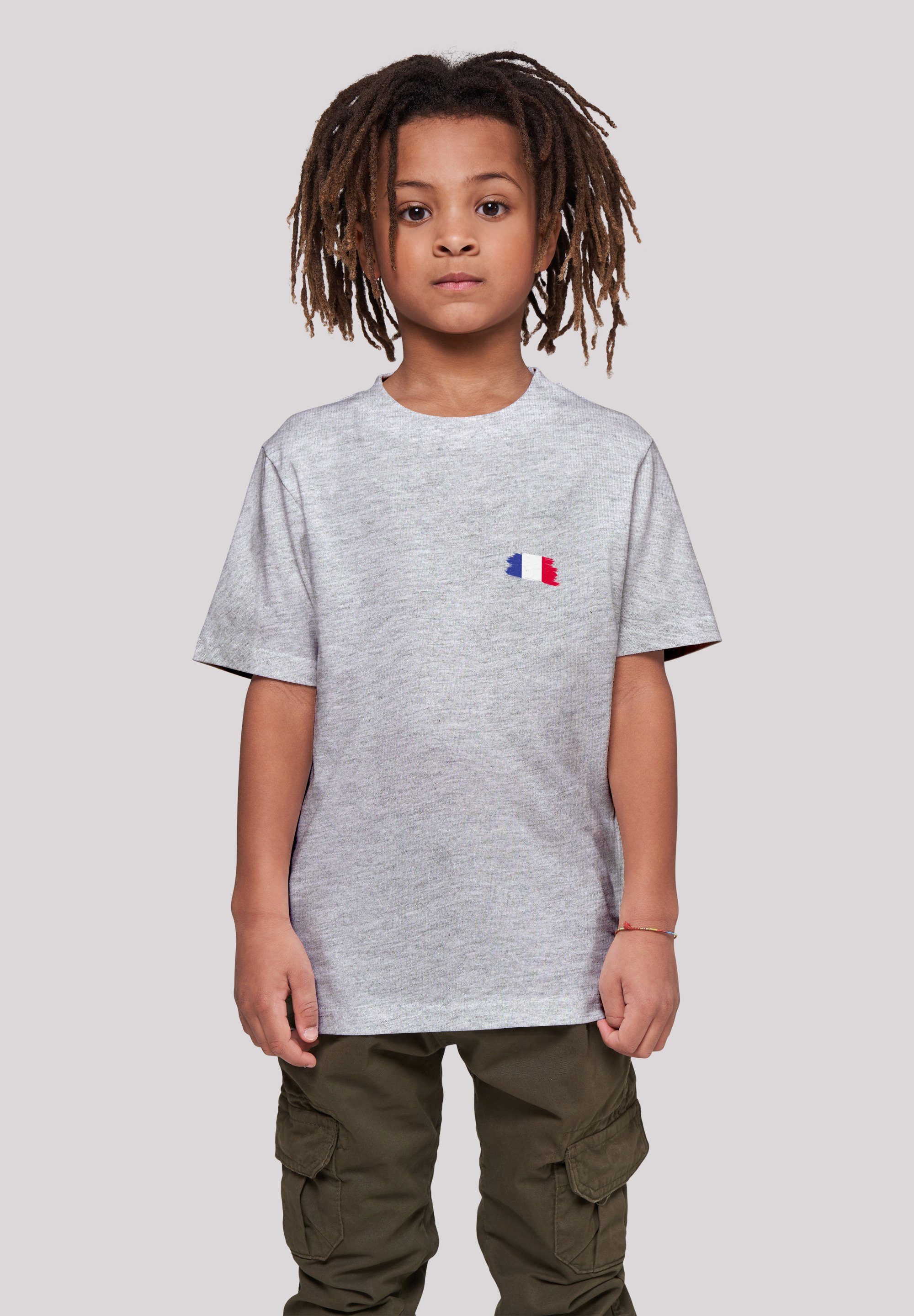 F4NT4STIC T-Shirt France Frankreich Flagge Fahne Print heather grey