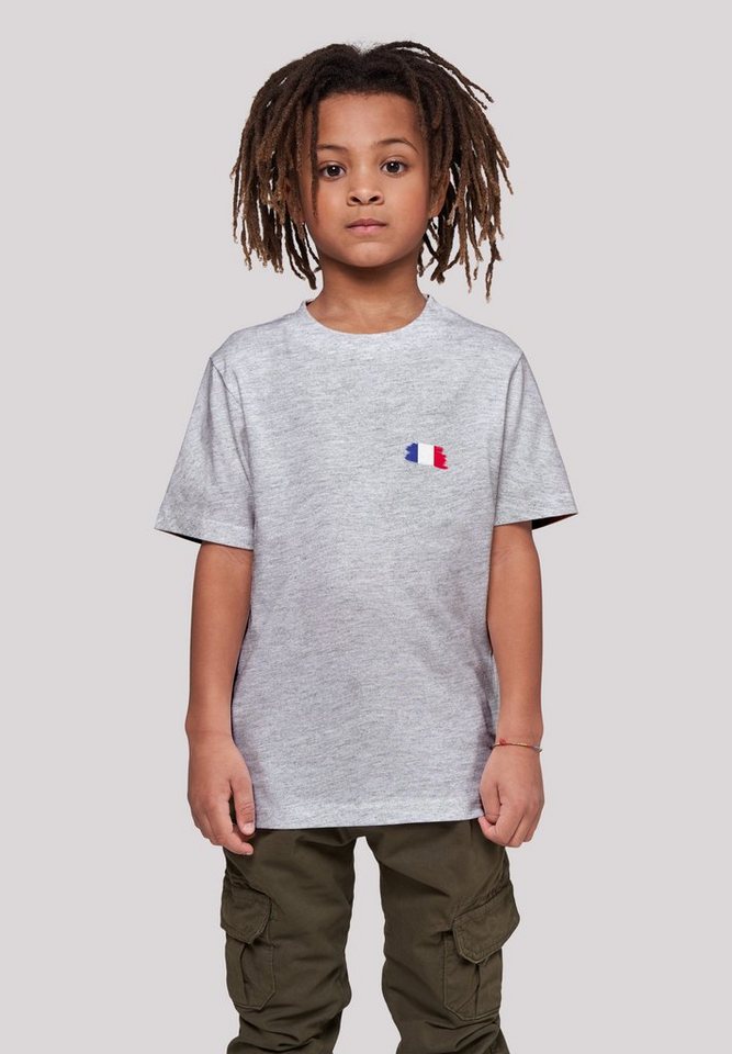 F4NT4STIC T-Shirt France Frankreich Flagge Fahne Print, Das Model ist 145  cm groß und trägt Größe 145/152