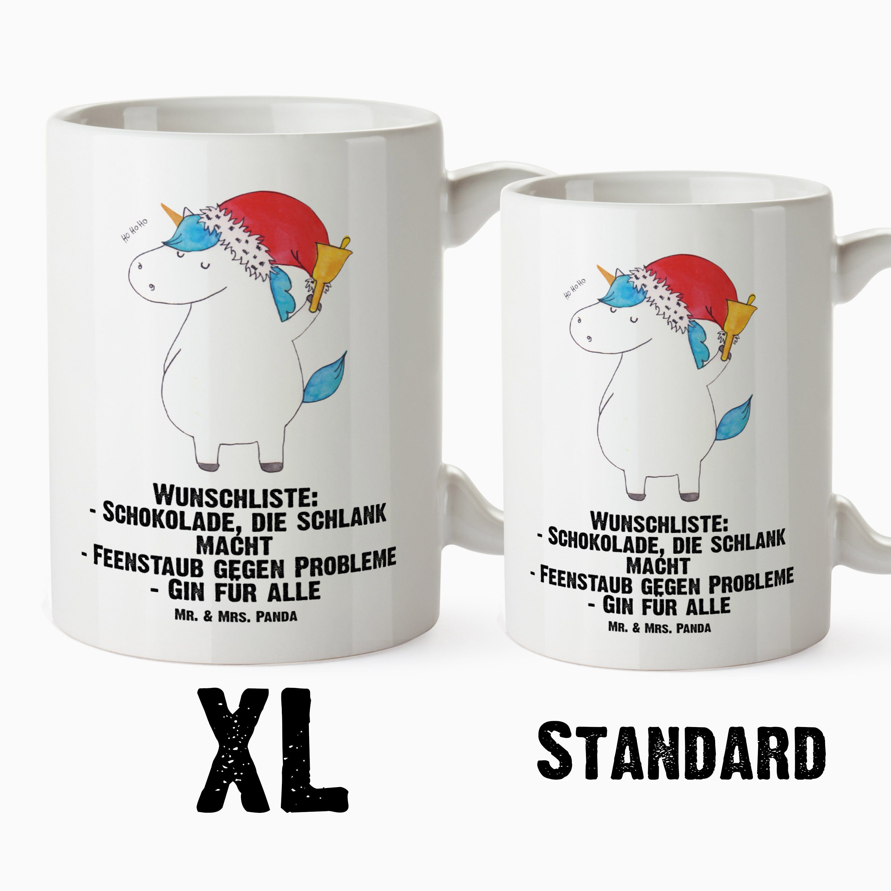 Weiß Weihnachtsmann - XL Geschenk, Keramik Feenstaub, Einhorn Tasse Panda Mr. & Schoki, spülmasc, Mrs. Tasse -