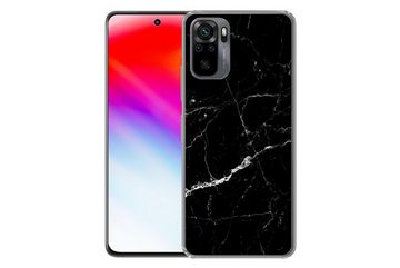 MuchoWow Handyhülle Marmoroptik - Schwarz - Luxus, Phone Case, Handyhülle Xiaomi Redmi Note 10, Silikon, Schutzhülle