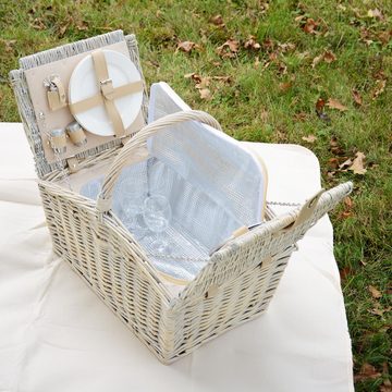 UNUS GARDEN Picknickkorb Komplettset für 2 Personen (1 St., 28/40x32x48 cm (HxBxL), inklusive Picknickdecke und inklusive Besteck, Geschirr, uvm.