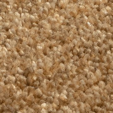 Teppich Kurzflor Teppich für Gästezimmer, warm, Unifarbe gold, Carpetia, rechteckig, Höhe: 12 mm