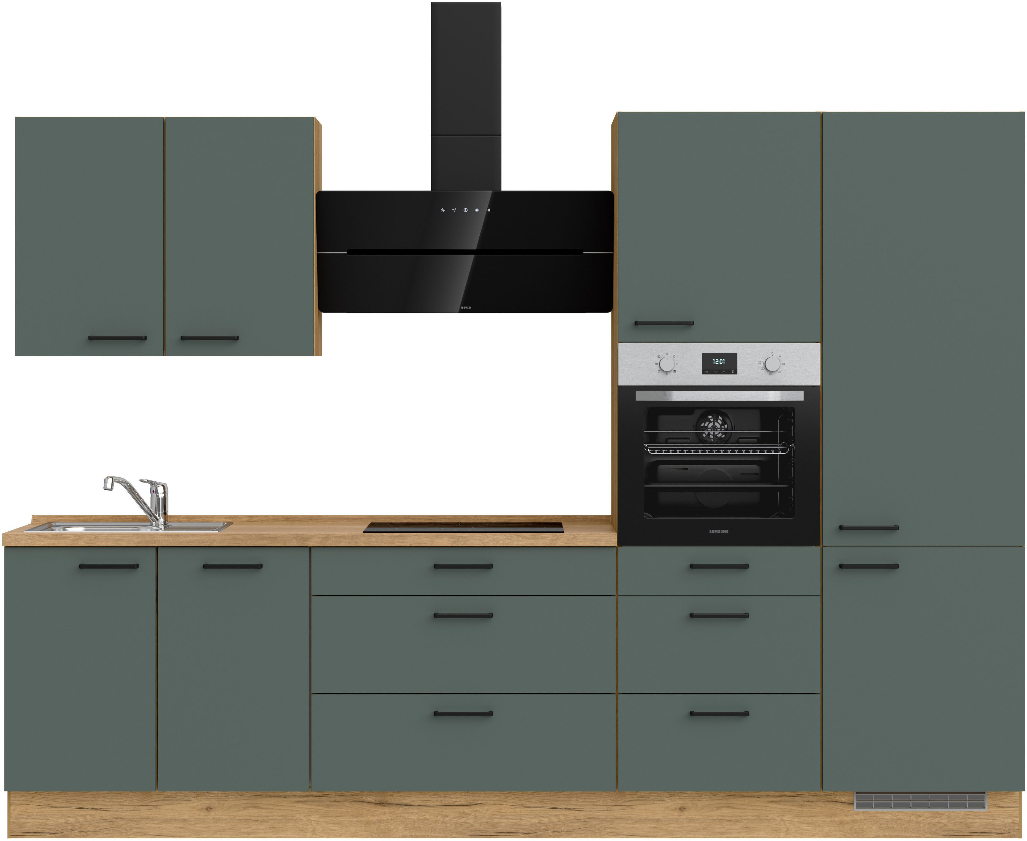 nobilia® Küchenzeile "Easytouch premium", vormontiert, Ausrichtung wählbar, Breite 300 cm, mit E-Geräten