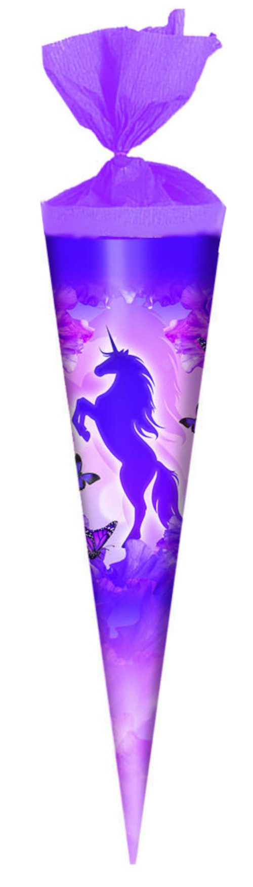 Verpackungsmittel GmbH Markneukirchen Schultüte Schultüte / Zuckertüte / Länge: 35cm / rund / "Einhorn"
