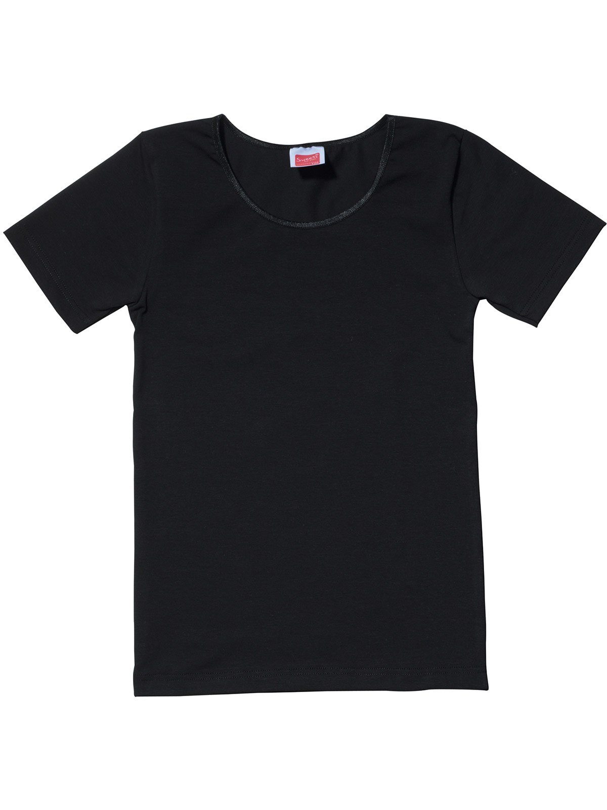 Sweety for Kids Unterhemd 2er schwarz hohe Shirt Jersey (Spar-Set, Markenqualität 2-St) Single Sparpack weiss Mädchen
