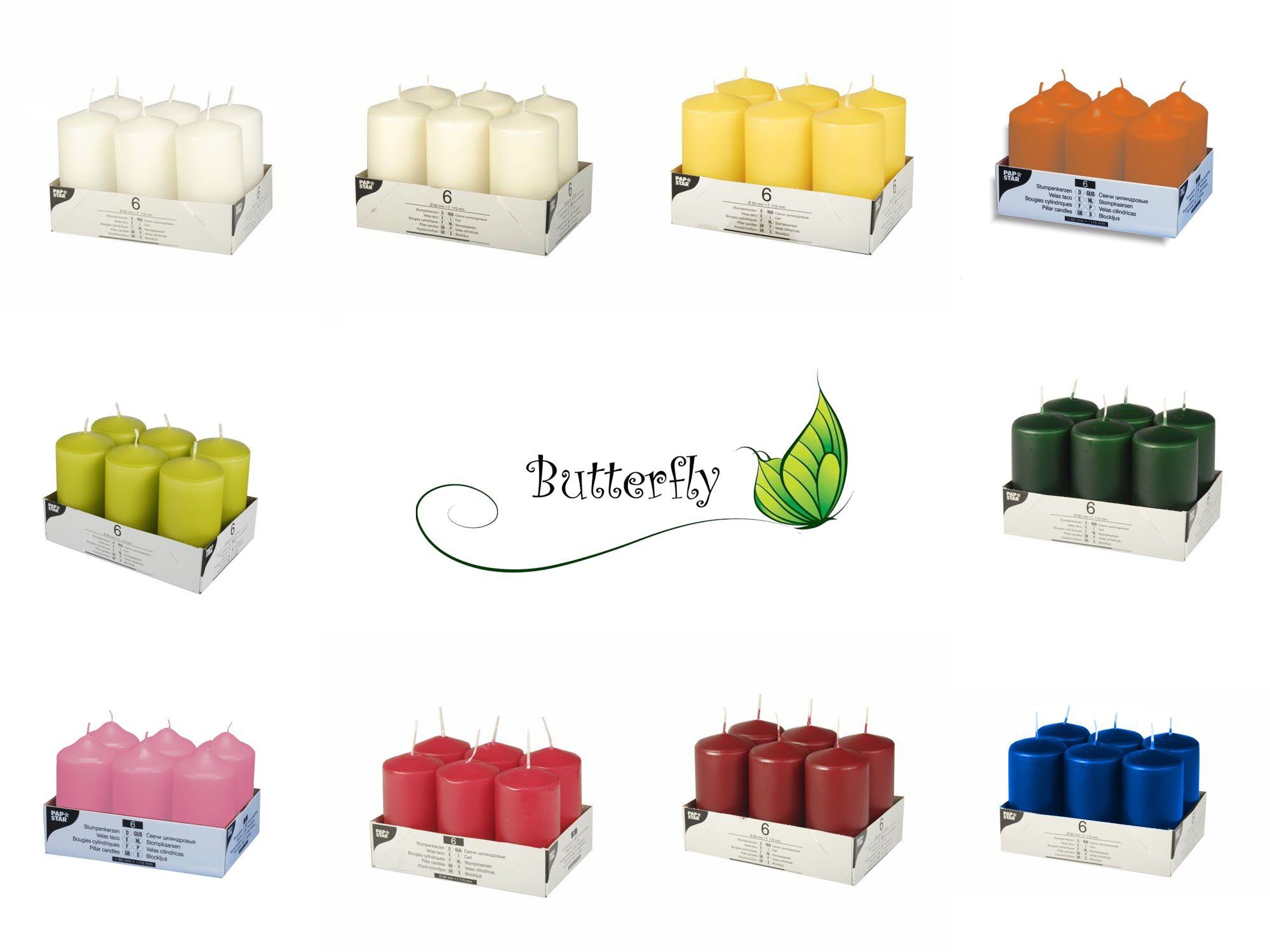 PAPSTAR Stumpenkerze, Stumpenkerzen Ø 60mm / günstig online kaufen