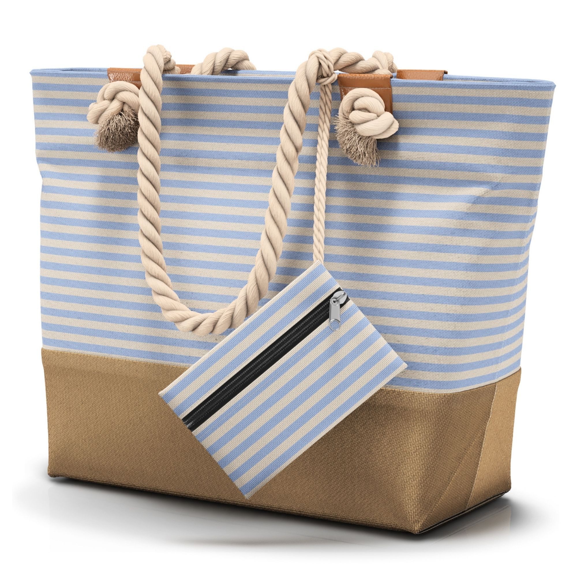 furora HOLIDAY Strandtasche Badetasche mit Reißverschluss & 2x Innentaschen günstig online kaufen