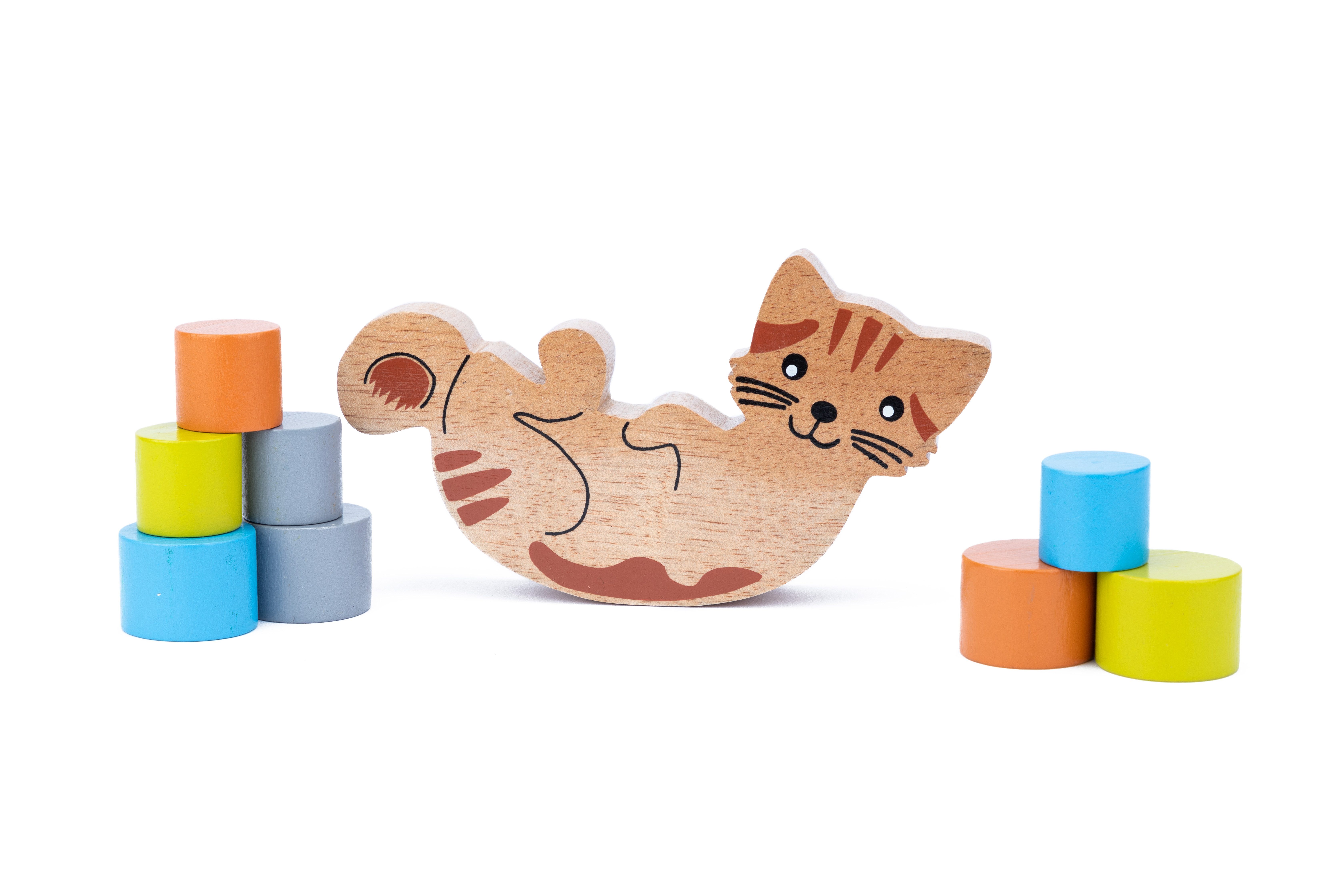 El Puente Nachziehspielzeug Spielset "Balancierende Katze", Handmade, Handmade