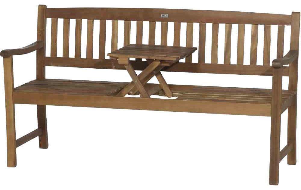 Siena Garden Gartenbank Florida, 2er Bank mit Tisch, Akazienholz, naturfarben