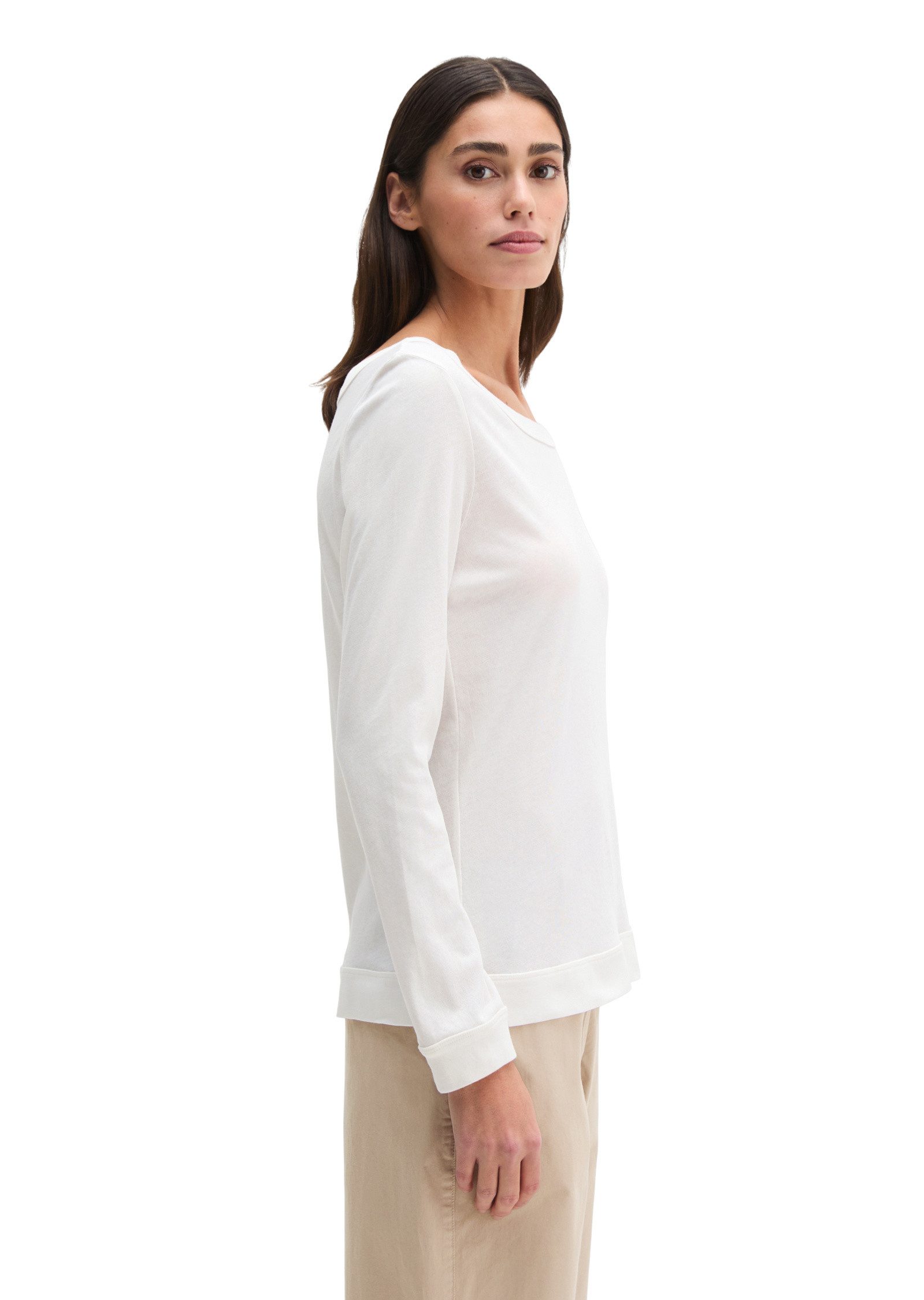 Marc O'Polo Langarmshirt aus weichem Baumwoll-Single-Jersey