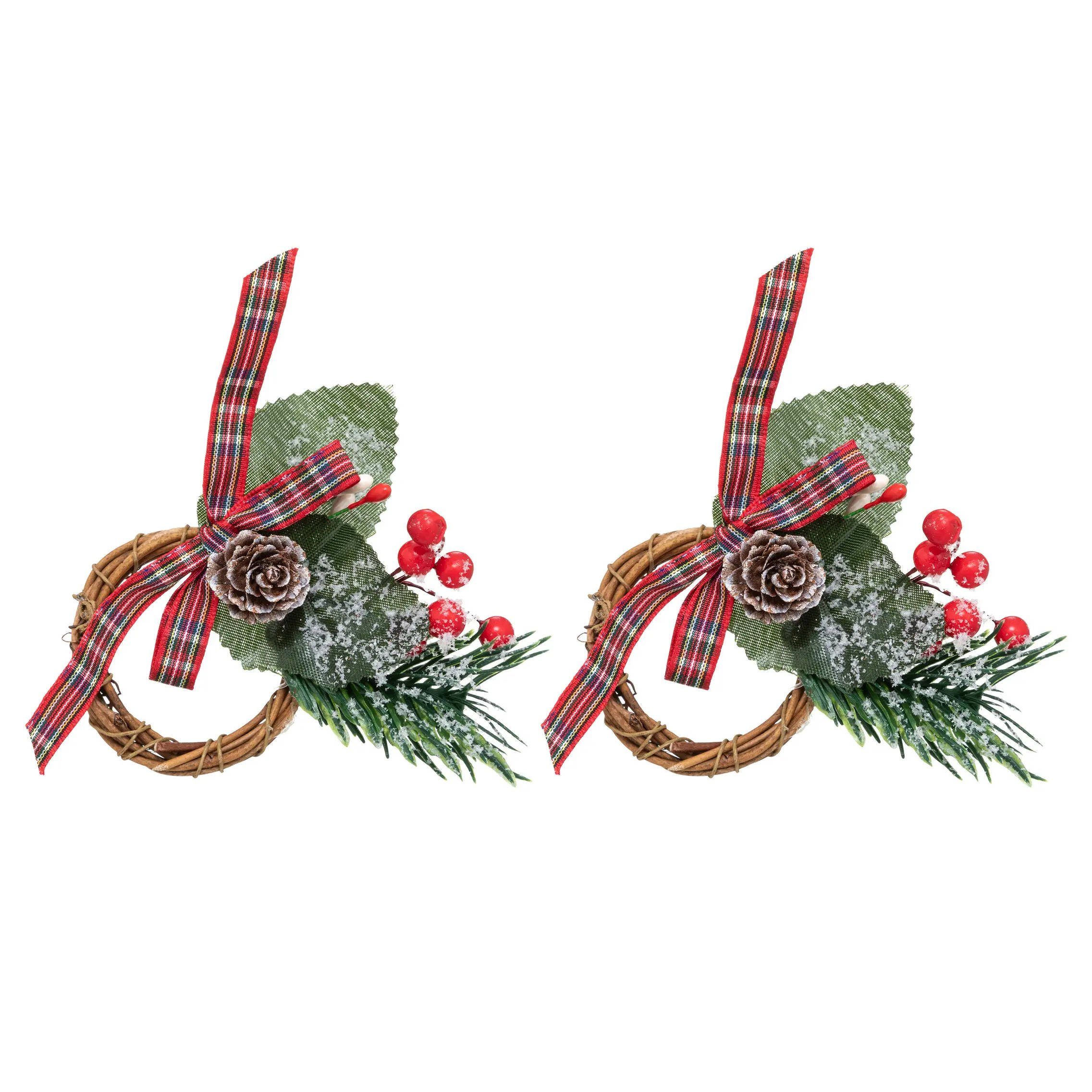 Atmosphera Créateur d'intérieur Serviettenring Serviettenringe für Weihnachten, 2er-Set, Kunststoff, (2er-Set)