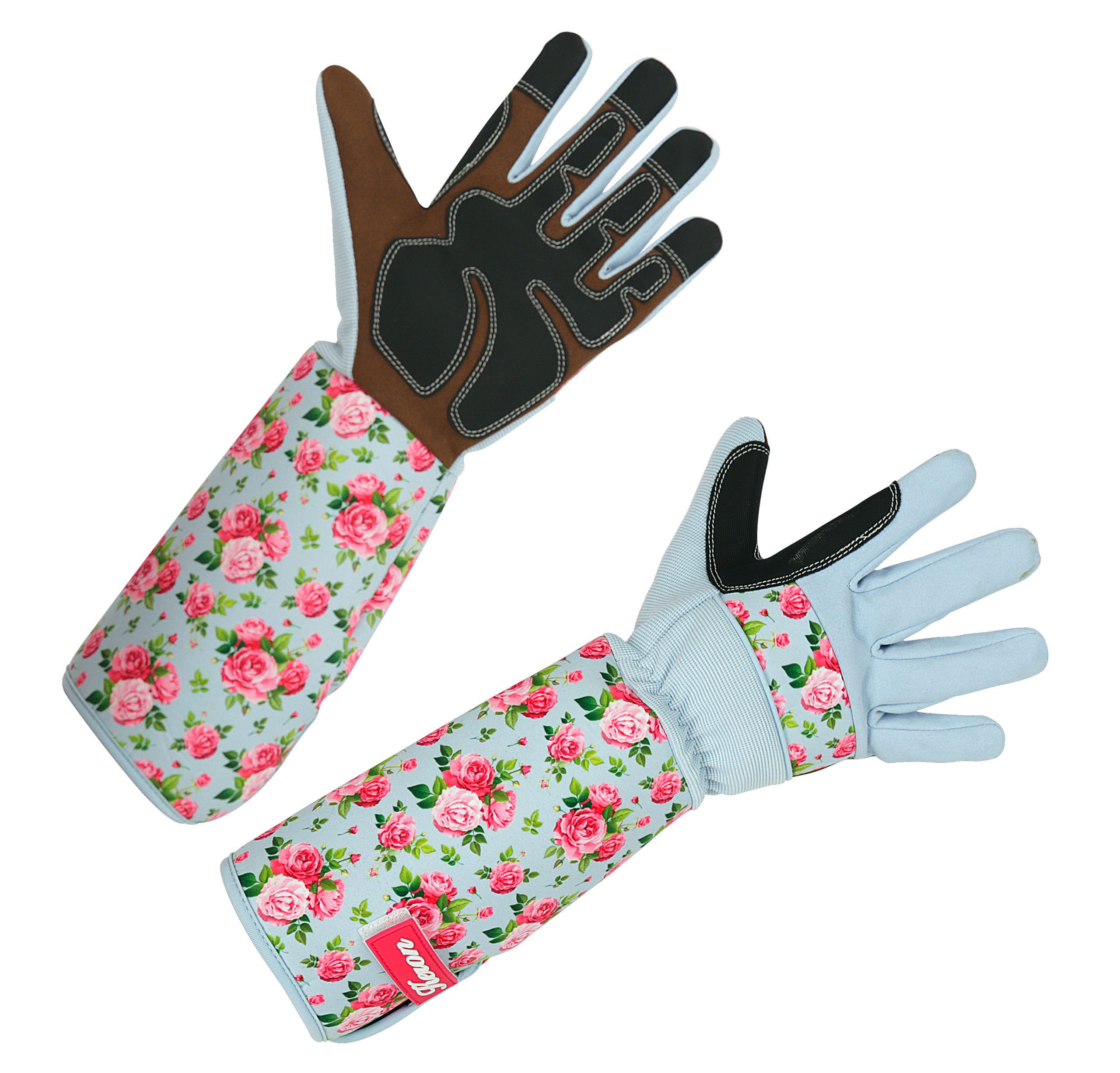 Keron Gartenhandschuhe 2 Paar Rosenhandschuh Gr. 8/M Rose Garden, lange Stulpe (2, Paar) Gartenarbeit, Schutz vor Dornen, Stacheln