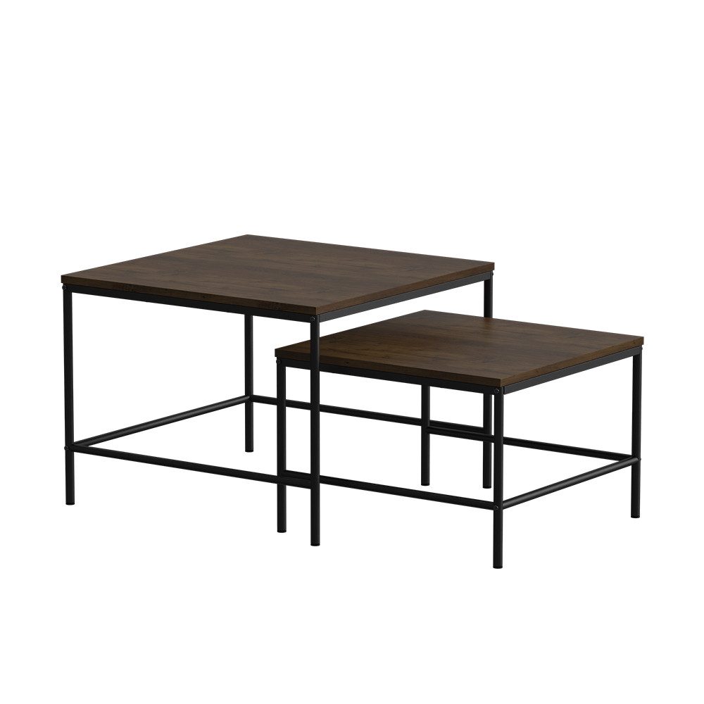Vicco Couchtisch Ramio, Eiche rustikal/Schwarz, 60 günstig online kaufen