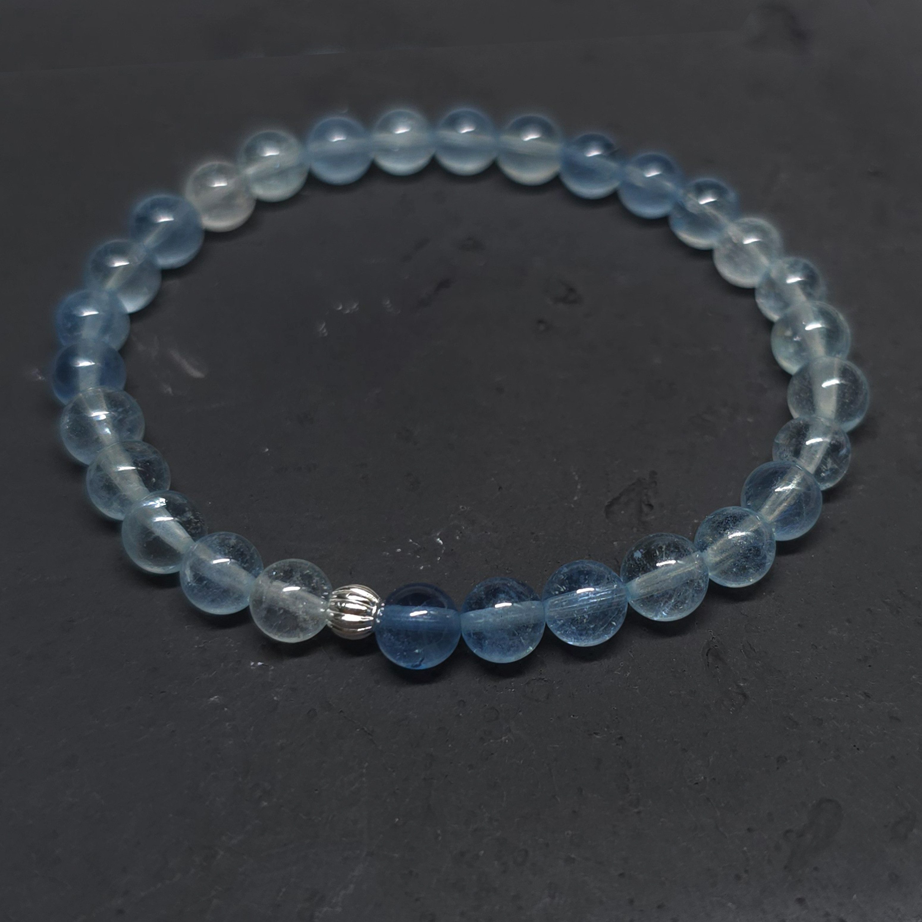 Amethyst & Aquamarin Armband Set | 2 Natürliche Kristall Armbänder 5-8mm