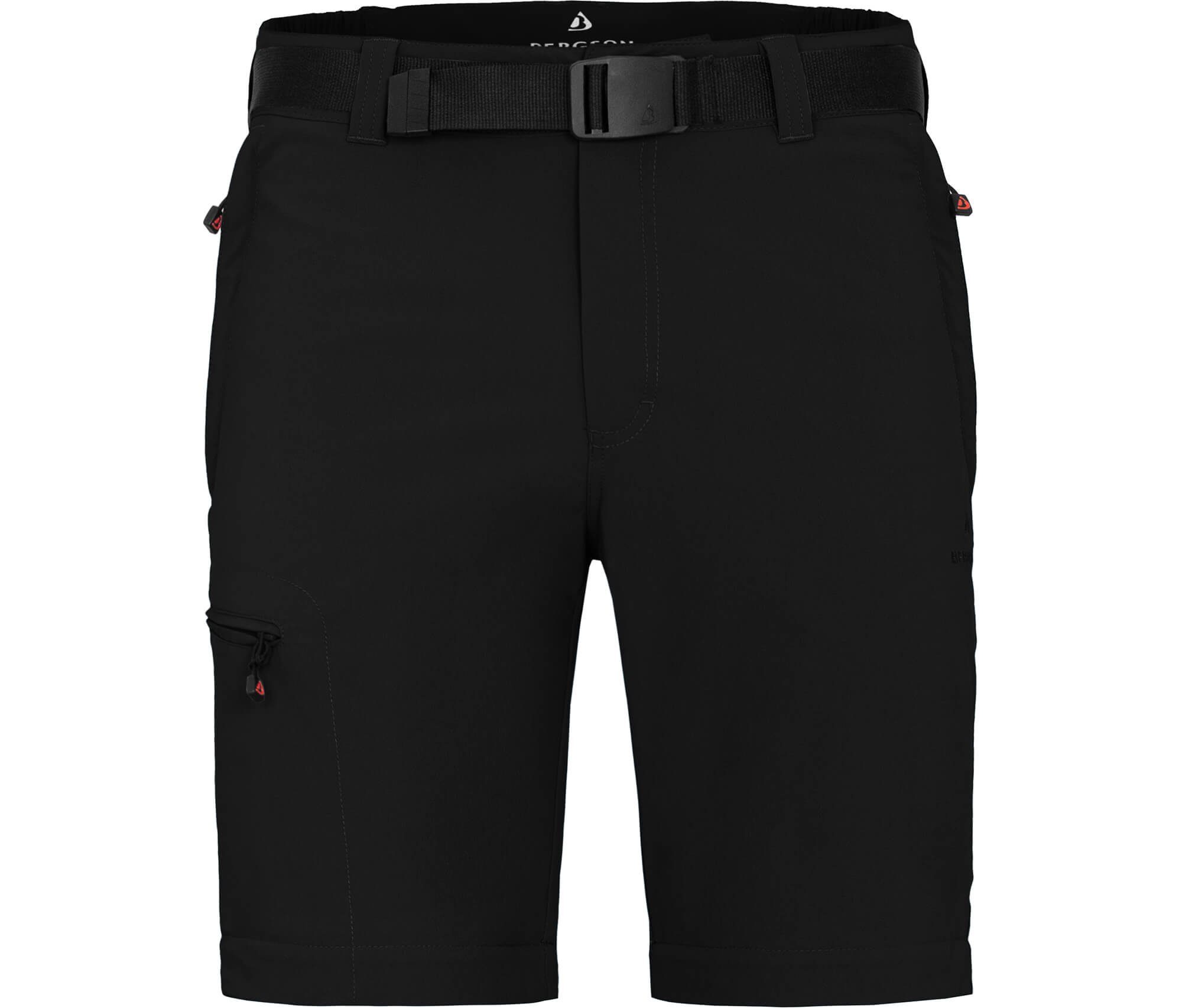 Bergson Outdoorhose BAKER ZIPP-Off Herren Wanderhose, vielseitig, pflegeleicht, Kurzgrößen, schwarz