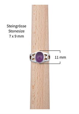 mantraroma Silberring 925er Silber mit Amethyst