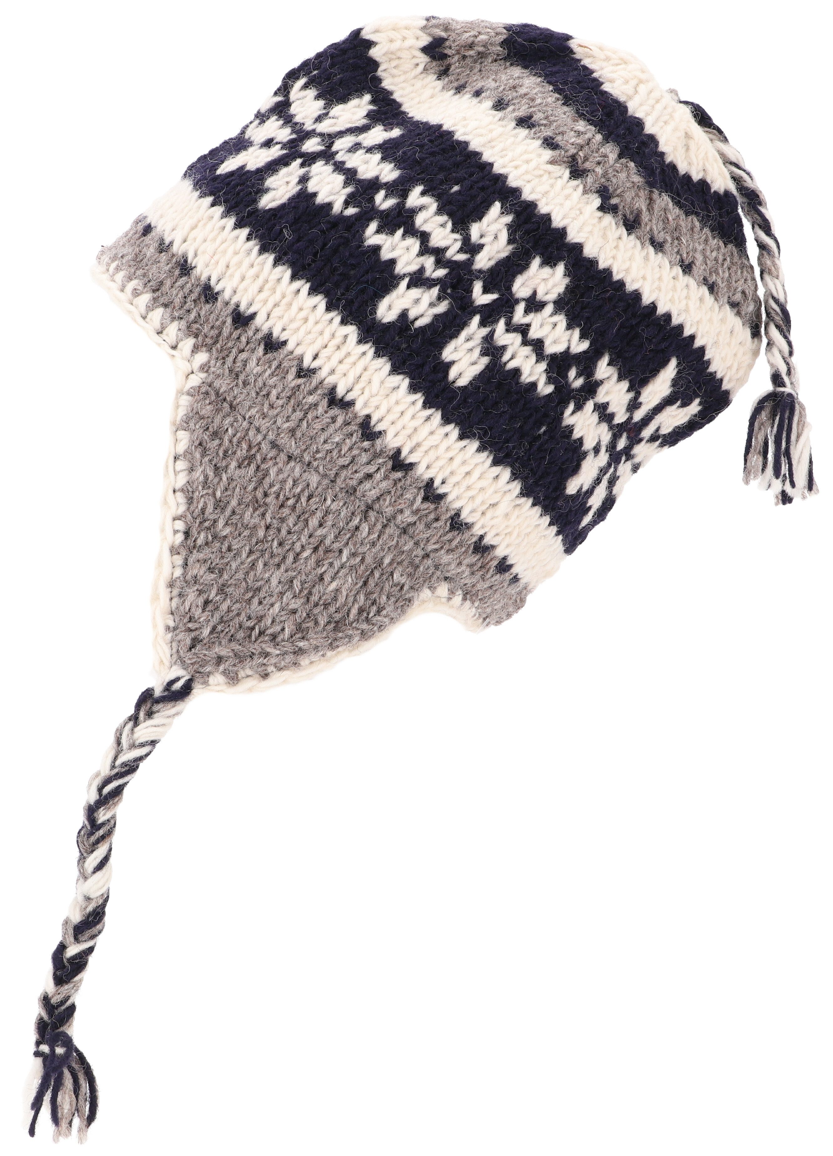 Guru-Shop Strickmütze Wollmütze mit Ohrenklappen, Norwegermütze,.. günstig online kaufen