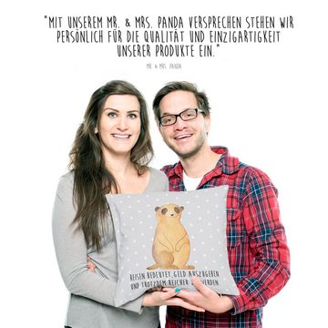 Mr. & Mrs. Panda Dekokissen Erdmännchen - Grau Pastell - Geschenk, Afrikareise, Wildtiere, Dekoki