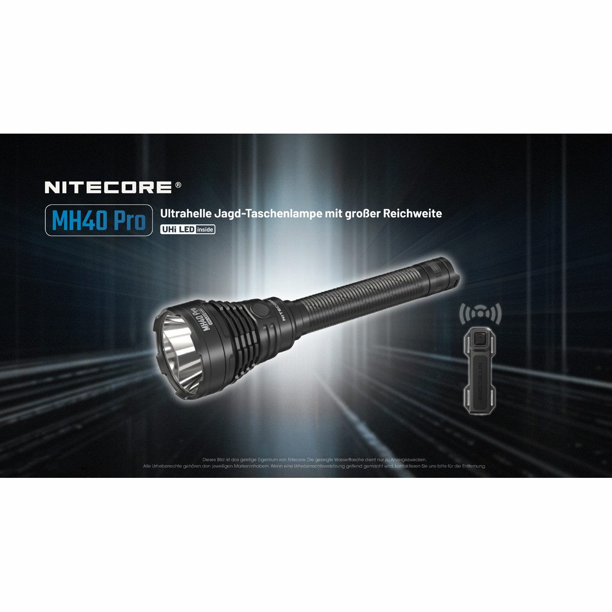 Nitecore LED Taschenlampe MH40 Pro 3500 Lumen - LED Taschenlampe mit Fernschalter