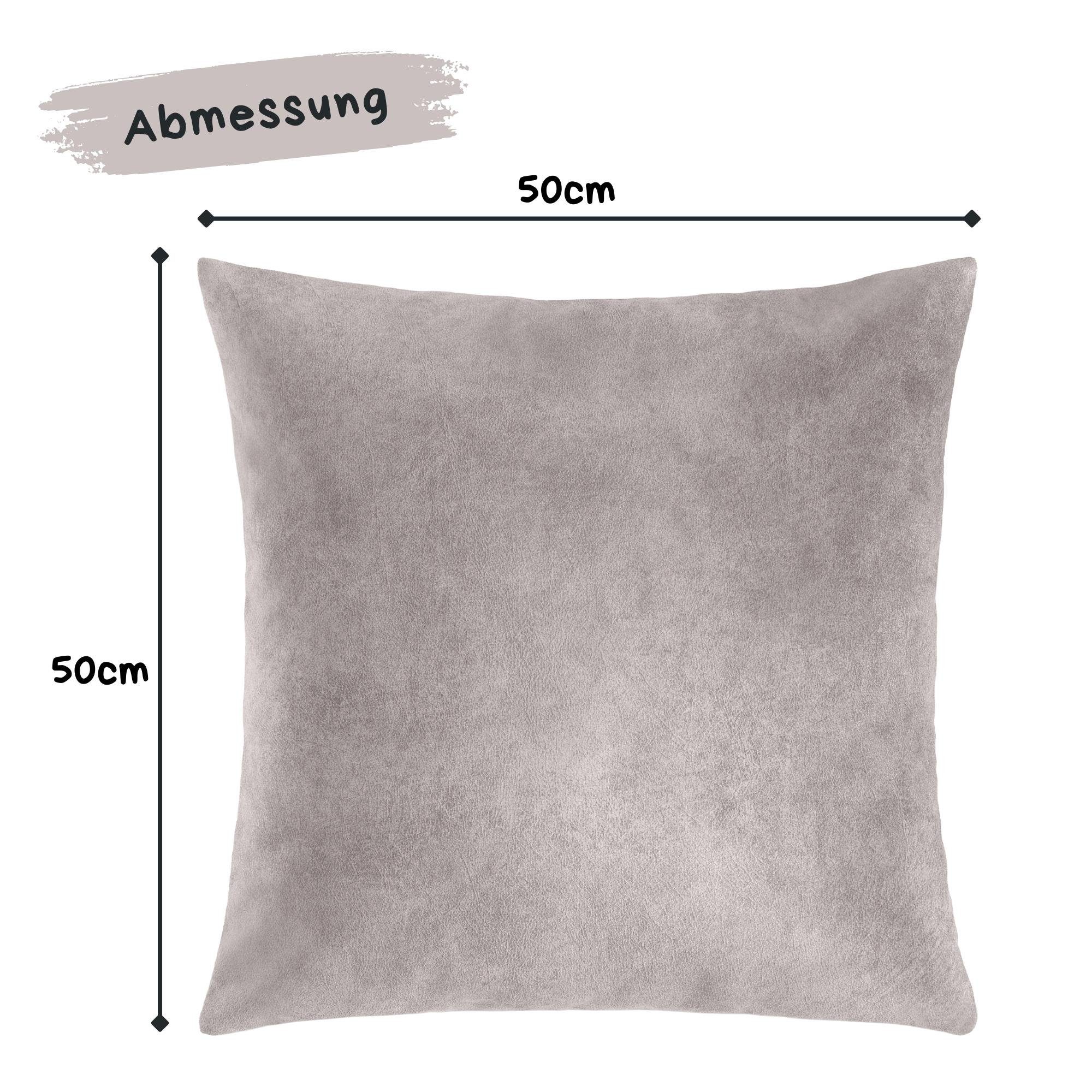 REALLaxx Dekokissen HARISSON, Sofakissen, 50x50cm, Kissenbezug mit Füllung, waschbar, einfarbig