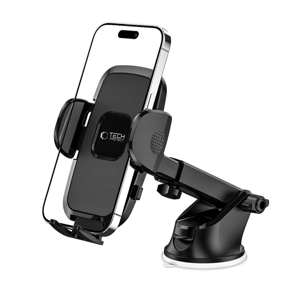 TECH PROTECT Handy-Halterung Autohalterung Smartphonehalter Saugnapfhalterung, (Spar-Set, 1-tlg., 6,5-10,7 cm stabil, 360° drehbar, Teleskoparm, Gel-Saugnapf)