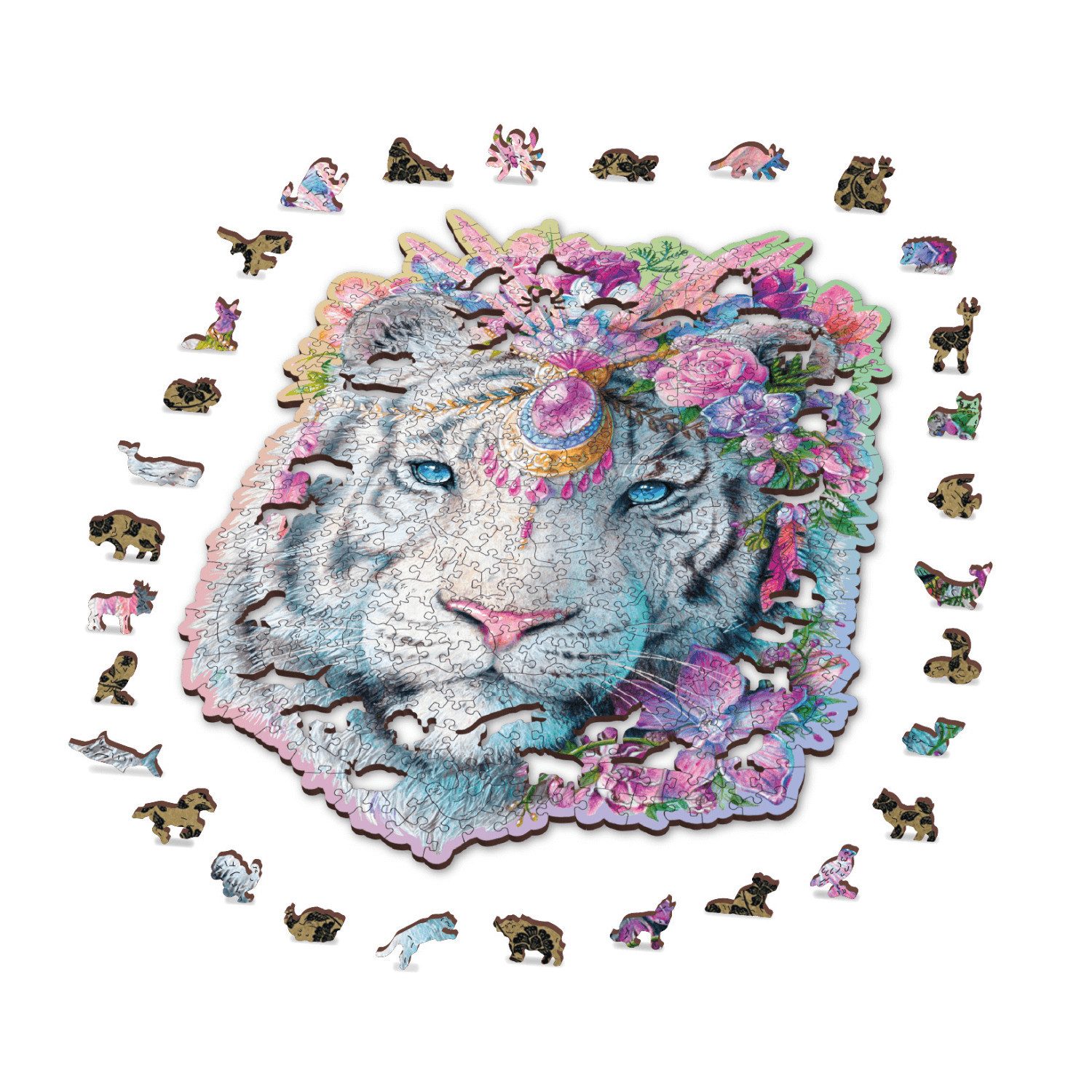 Wooden City Puzzle Mystischer Tiger Puzzle Holzpuzzle (2D), 250 Puzzleteile