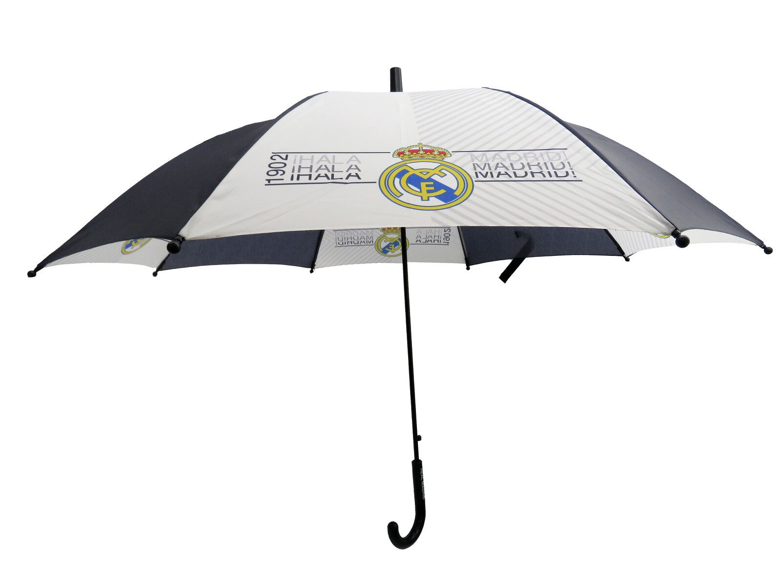 Real Madrid Stockregenschirm Regenschirm 96 cm mit gebogenem Griff