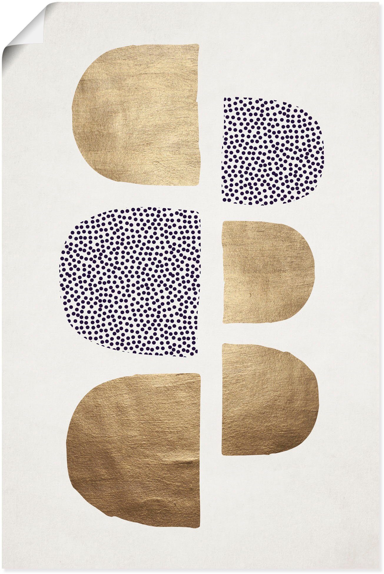 Artland Wandbild versch. Poster Wandaufkleber Muster (1 Geometrische Alubild, oder als Größen Abstracta, Leinwandbild, St), in