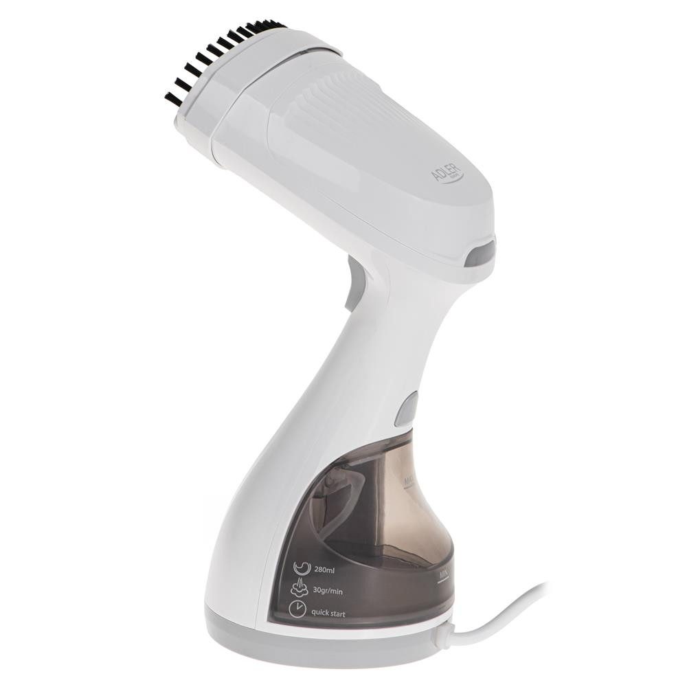 Adler Dampfglätter AD 5042, 1500 W, Inklusive Stoffbürste, 280ml Wassertank, Dampfreiniger weiß