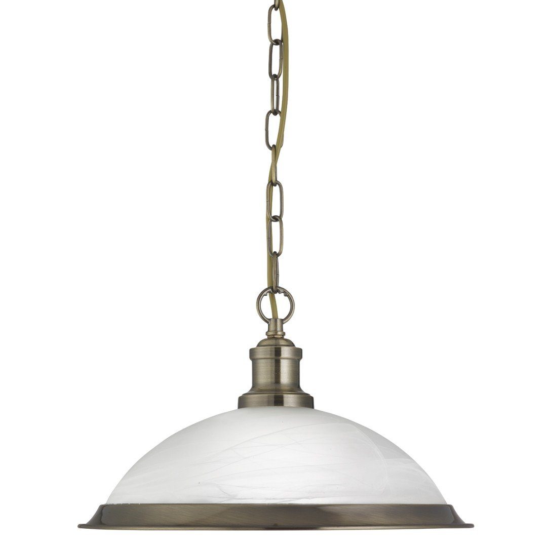 Lampe Messing BARBY, Glas Hängeleuchte Licht-Erlebnisse modern Schlafzimmer Pendelleuchte Küche Metall Leuchtmittel, ohne Antik